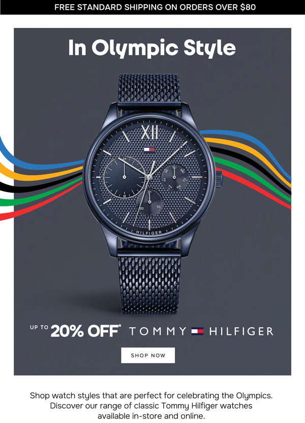 Up to 20% off* Tommy Hilfiger watches