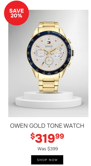 Owen gold tone watch