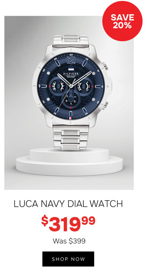 Luca navy dial watch