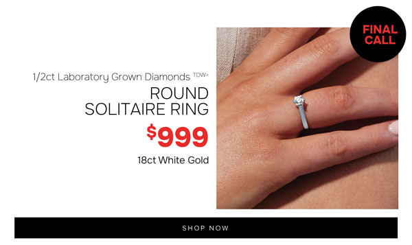 Round solitaire ring