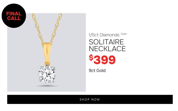 Solitaire necklace