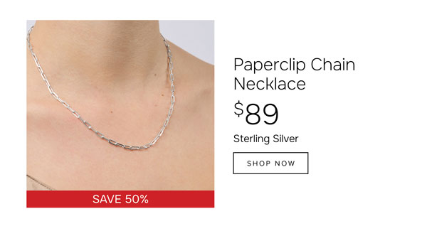 Paperclip chain necklace