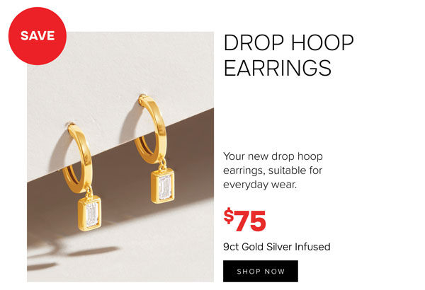 Drop Hoop Earrings