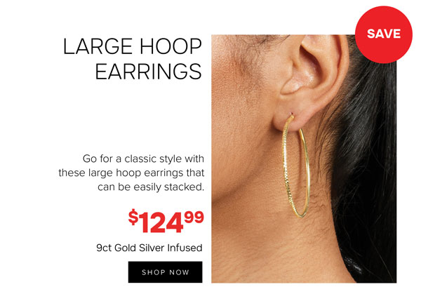 Large hoop earrings