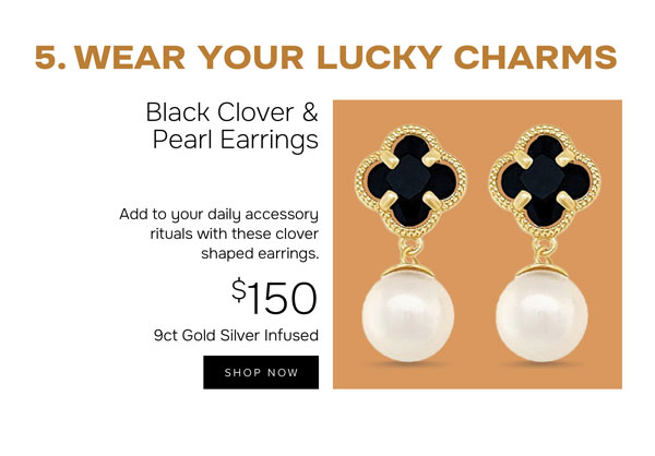 Black Clover & Pear Earrings