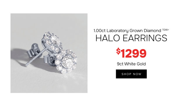 Diamond halo earrings