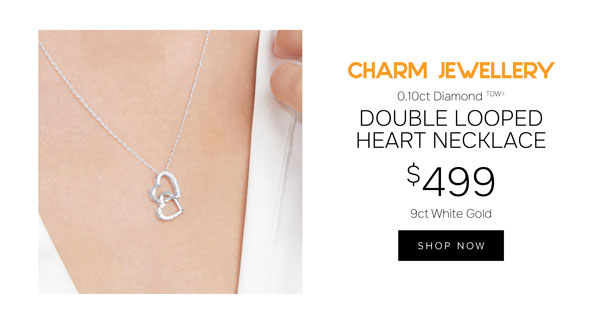 Double Looped Heart Necklace