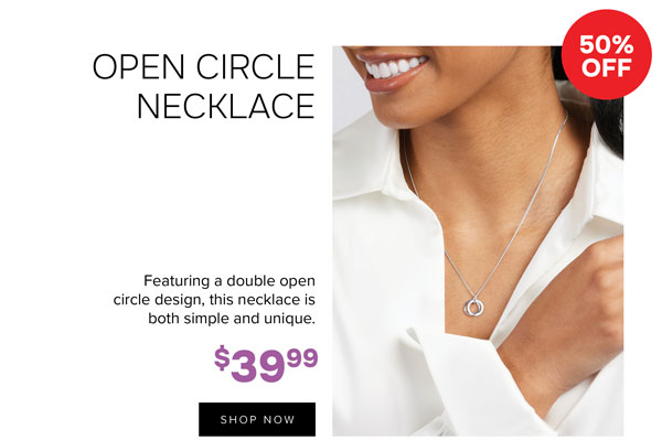 Open circle necklace