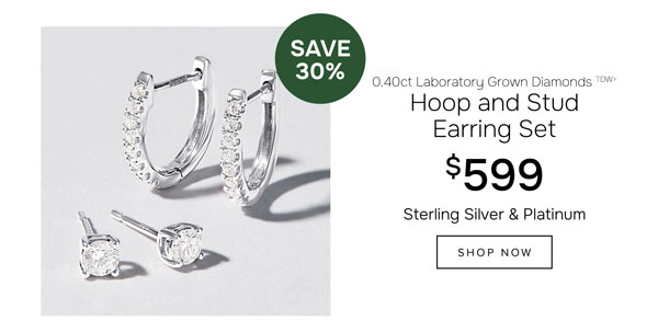 Hoop and stud earring set