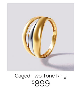 Caged two tone ring