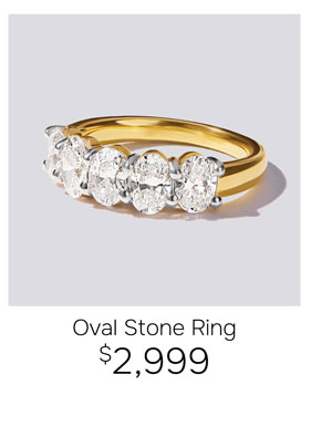 Oval stone ring