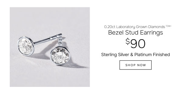 Bezel stud earrings