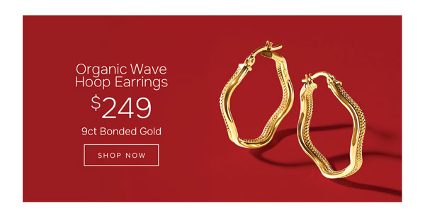 Wave hoop earrings