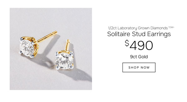 Solitaire Stud Earrings