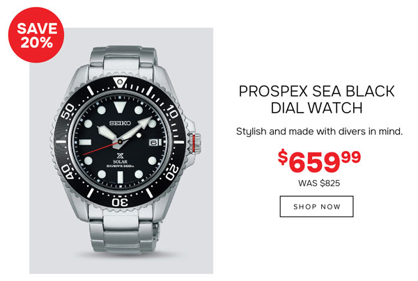 Prospex sea black dial watch