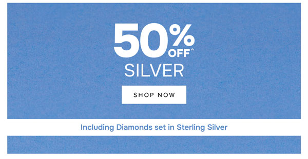 50% off* silver jewellery