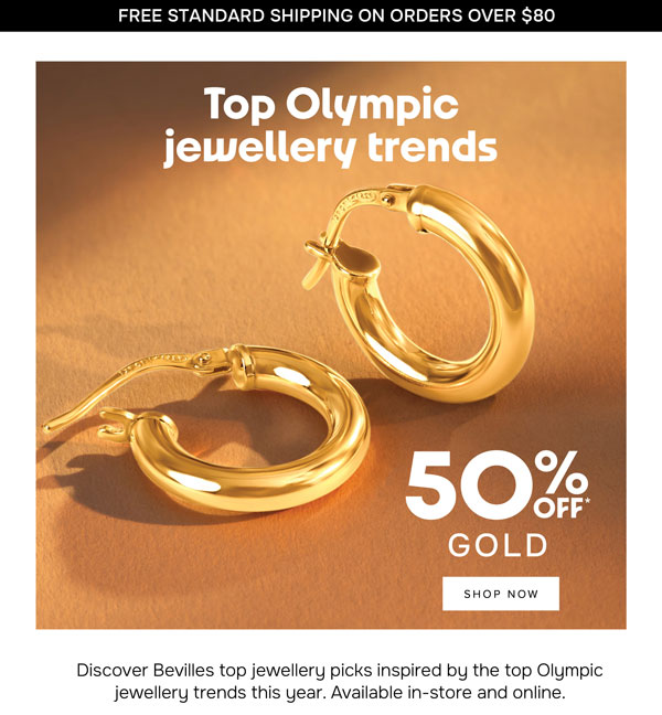 50% off gold jewellery