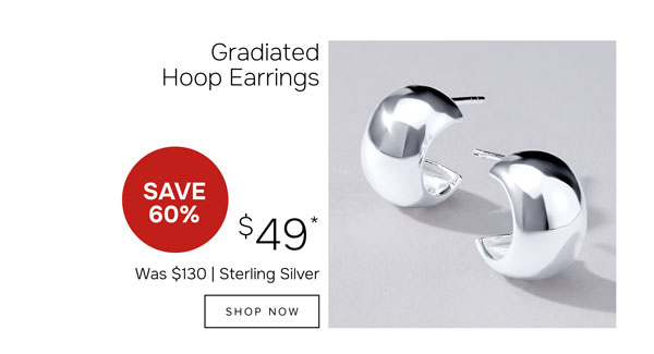 Gradiated hoop earrings