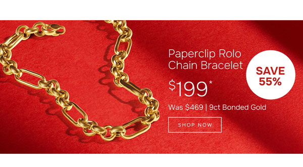 Gold Paperclip Chain Bracelet