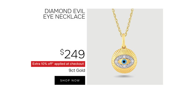 Diamond evil eye necklace