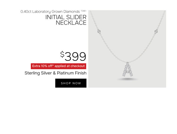 Initial Slider Necklace