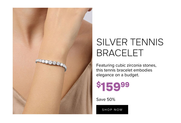 Silver tennis bracelet