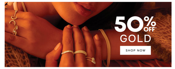 50% off gold jewellery