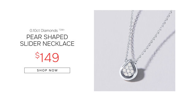 Pear Shaped Slider Necklace