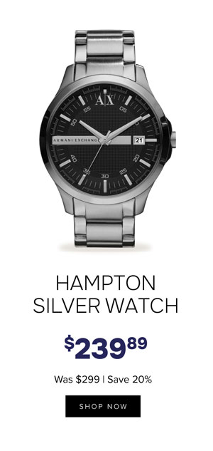 Hampton silver watch