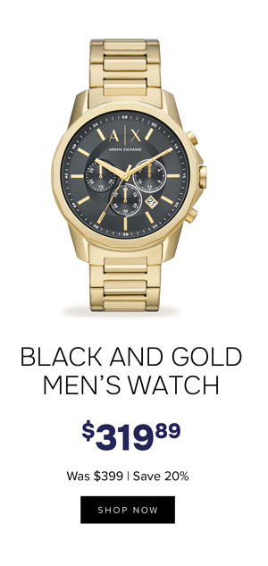 Black and gold men's watch