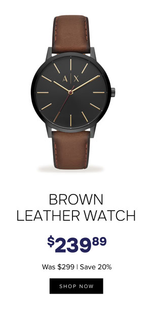 Brown leather watch