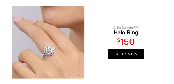 0.15ct Diamond Halo Ring