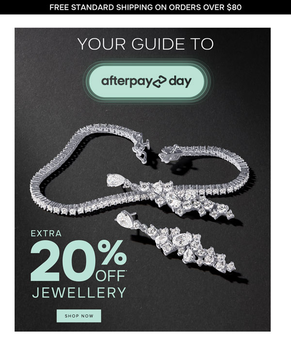 Extra 20% off jewellery