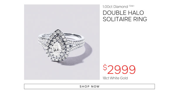 Double halo solitaire ring