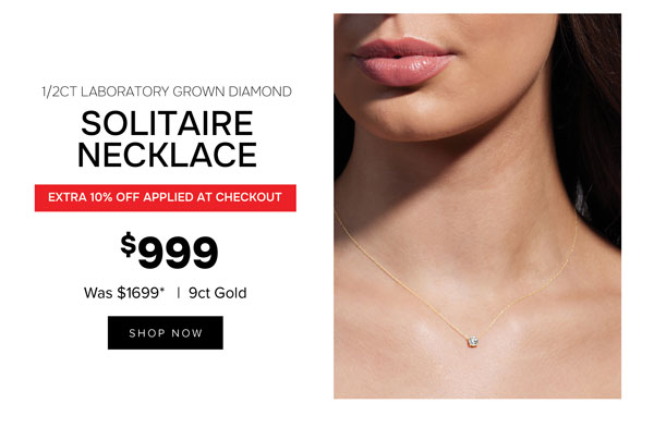 1/2ct Laboratory Grown Diamond Solitaire Necklace