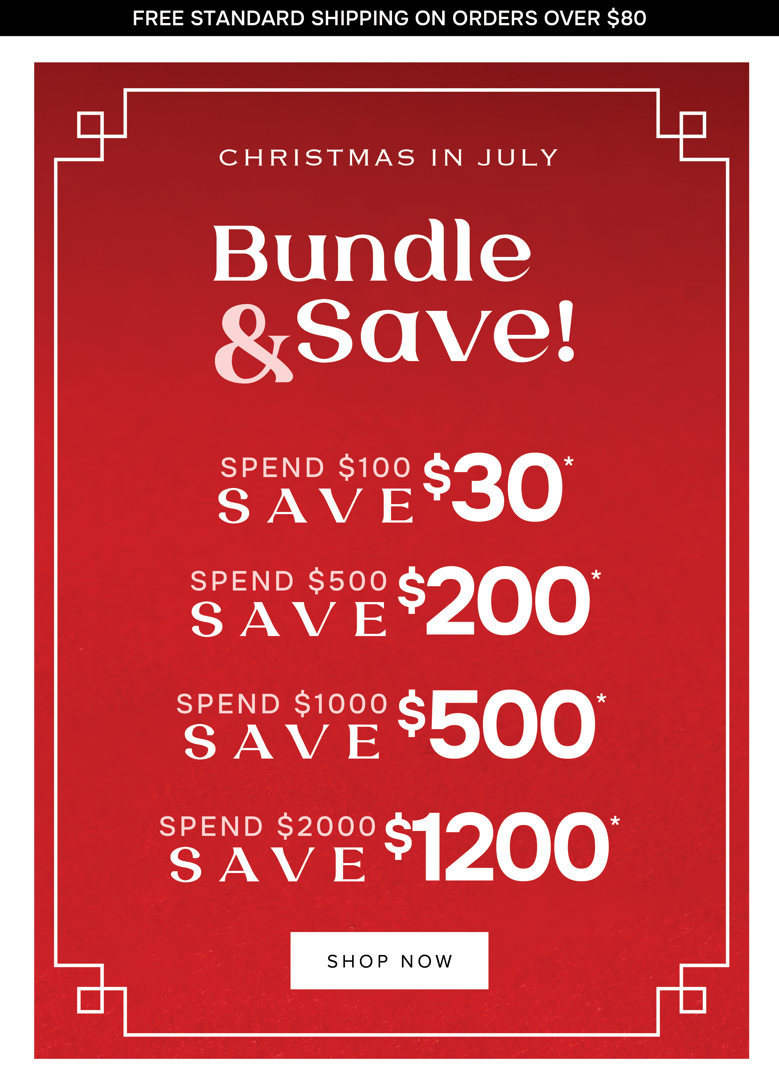 Bundle and save sale