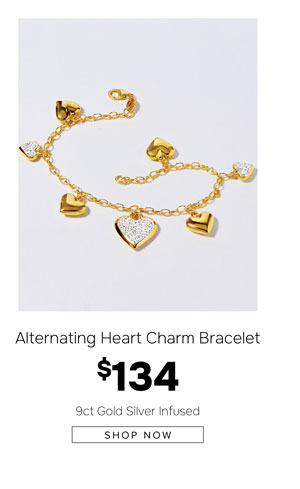 Heart charm bracelet