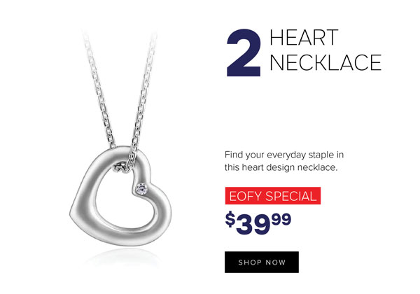 Silver heart necklace