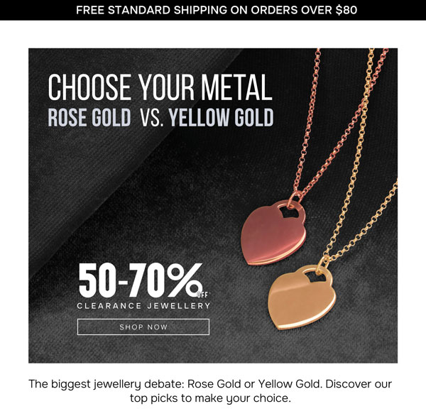 Choose your metal | rose gold vs. yellow gold