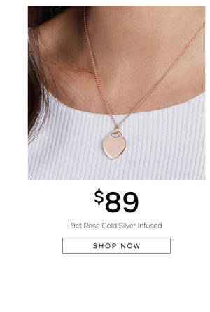 Rose gold heart pendant necklace