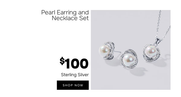 Pearl earring and necklace set