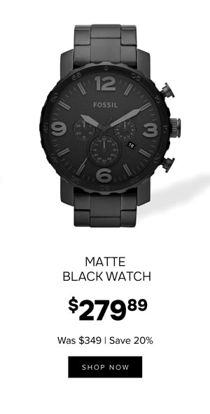 Mens black chronograph watch