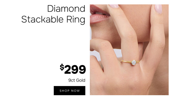 Diamond stackable ring