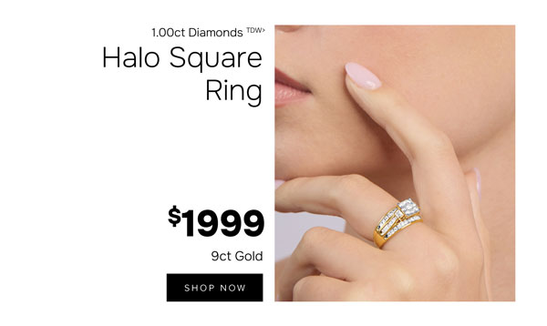 Halo square ring