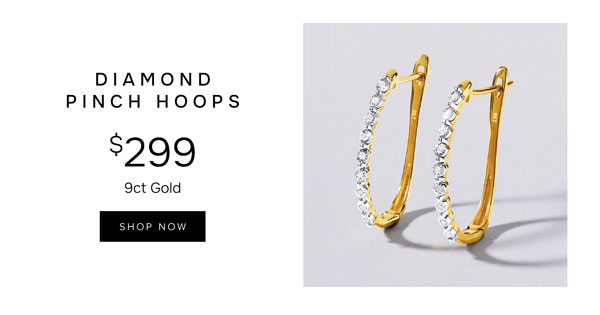 Diamond pinch hoops