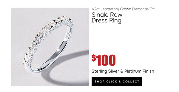 Single row dress ring