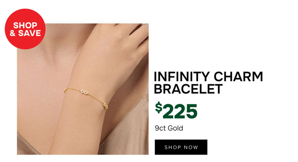 Infinity charm bracelet