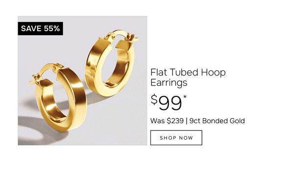 Flat tubed hoop earrings