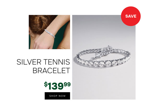 Silver tennis bracelet