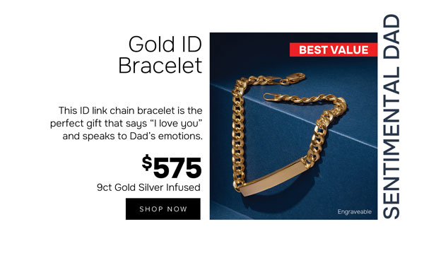 Gold ID bracelet